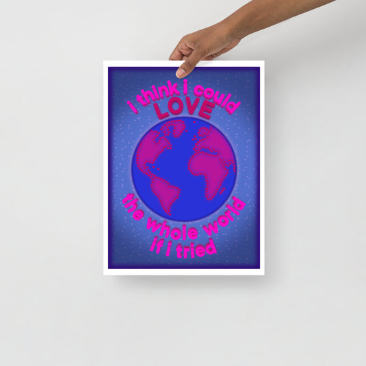 "Love The World" Poster (matte)